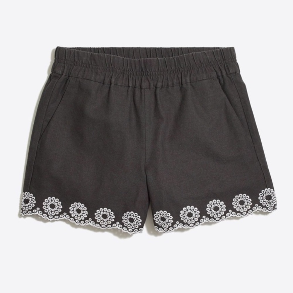 Women's J. Crew Embroidered Scallop Shorts
